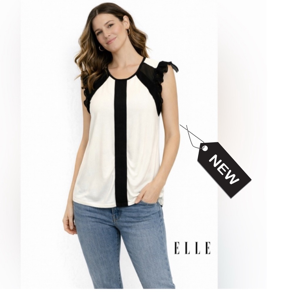 NWT Elle white tank top size small
